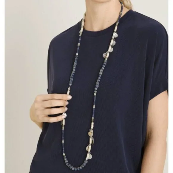 Chico's Long Necklace 48" Utopia Single Strand - Picture 2 of 8